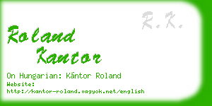 roland kantor business card