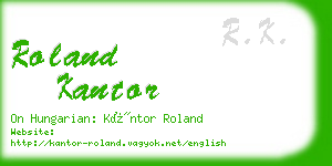 roland kantor business card